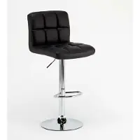 Superstool Tabouret de bar et de cuisine fixe, pivotant et réglable avec dossier et repose-pieds Atlanta - noir