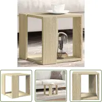 The Living Store Table basse Chêne Sonoma 32x32x30 cm Matériau dérivé du bois