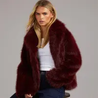 Brave Soul Veste en fausse fourrure chive femmes - Bordeaux