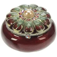 Meander , pot décoratif pour fleurs, rouge/vert, diamètre 4 cm