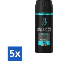 Axe - Déodorant/Spray corporel - Fraîcheur continue pendant 48 heures - Apollo - 150 ml - Pack avantage - 5 pièces