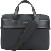 Mobilis Sacoche Ordinateur Portable 11-14 Sac à Bandoulière Sac de Travail/Voyage/Affaires Matière Déperlante Compatible Macbook Air/Pro 13 Noir