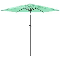 vidaXL Parasol avec mât en acier vert 268x268x226 cm