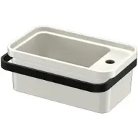 Qeramiq Élan Ensemble de fontaine - 45x27cm - 1 trou de robinet - céramique - porte-serviettes - blanc mat SW1467754/SW1467760