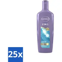 Unilever Shampooing Andrélon 2 en 1 - Nettoie et nourrit - 300 ml - Pack avantage - 25 pièces
