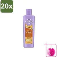 Unilever 20 flacons de shampooing Andrélon Oil & Care pour cheveux secs et crépus, 250 ml - Pack économique - 20 pièces