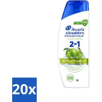 Head & shoulders 20 flacons de shampooing 2-en-1 anti-pellicules , parfum Apple Fresh, 300 ml - Pack économique - 20 pièces