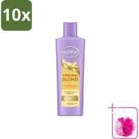 Unilever 10 flacons de shampooing Andrélon Stralend Blond, 250 ml chacun, lot économique (10 pièces)