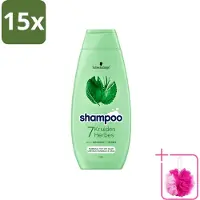 Schwarzkopf 15 flacons de shampooing 7 Kräuter, pour cheveux normaux à gras, 400 ml, lot économique, 15 pièces