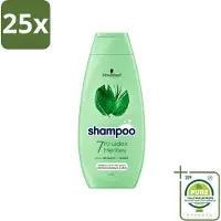 Schwarzkopf 25 flacons de shampooing 7 Kräuter, pour cheveux normaux à gras, 400 ml, lot de 25