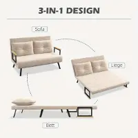Selius Canapé-lit - Banquette-lit - Canapé convertible - Canapé 2 en 1 - Dossier réglable à 180° - Coussins en mousse à mémoire de forme