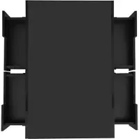 Selius Table basse laquée blanche - 80x50x36 cm - Avec 4 tiroirs et une bande lumineuse LED