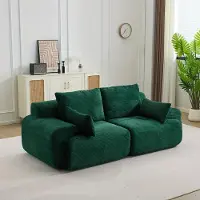 Selius Canapé - Canapé 2 places - Petit canapé 2 places - Canapé convertible - Divan - Tissu en velours côtelé - Compact, gain de place