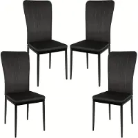 Selius Ensemble de 4 chaises de salle à manger scandinaves - Chaises de style "cuillère" en velours avec dossier capitonné