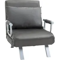 Selius Fauteuil relax - Fauteuil lounge - Fauteuil de détente - Fauteuil TV - Dossier réglable - Compact : 65x69x80 cm - Gris