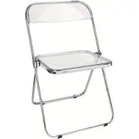 Selius Chaise transparente – Chaise de salle à manger – Chaise de bureau – Chaise de coiffeuse – Acrylique gain de place – Charge maximale : 150 kg