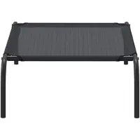 vidaXL Lit pour chien Rehaussé Noir 110x65x20 cm Tissu Oxford et acier