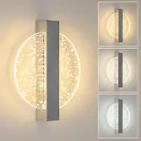 COMELY Applique murale LED élégante, dimmable, 12W, 3 températures de couleur : 3000/4500/6500K