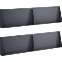 vidaXL Muret de soutènement, 4 pièces, 80 x 12 x 30 cm, acier, anthracite