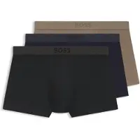 BOSS pour homme. 50567810 Lot de 3 caleçons en tissu extensible beige, marine, noir (L), Homewear, Coton