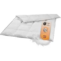 Sleepling Couette légère en duvet, 155 x 220 cm, 20% duvet / 80% plumes, couette matelassée,