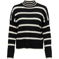 ONLY Pull-over 'ONLIbi' noir / blanc