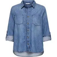 ONLY Chemisier 'ONLYasmin' bleu denim