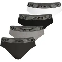 Athena Slips BASIC COTON Pack de 4 hommes - Gris - EU XXL
