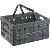 Sunware Bac de rangement plastique pliable anthracite avec