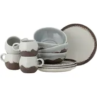 Bloomingville Paula service de table petit déjeuner 12 pièces marron