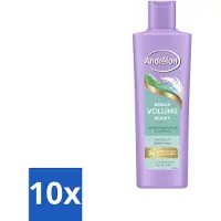 Unilever 10 flacons de shampooing Andrélon Volume Boost, enrichi en extrait de noix de coco et en aloe vera, 250 ml - Pack économique - 10 pièces
