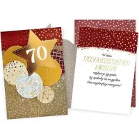 Aa Carte de vœux pour un 70e anniversaire avec enveloppe