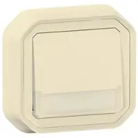 Legrand Poussoir Inverseur Lumineux Beige Interrupteur Poussoir Lumineux Encastrable Avec Porte-étiquette -