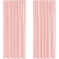 vidaXL Voile Rideaux avec passants 2 pcs. Rose 140x245 cm