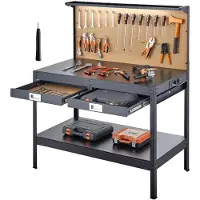 Vevor Établi Atelier Garage en Bois Massif 1200 mm