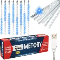 Goliat Meteor Shower Icicles Led Lights Falling Snow 45Cm Blue Usb