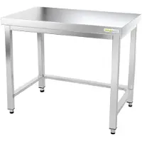 GOLDINOX Table de travail en inox 1200 x 500 mm avec renfort PREMIUM -