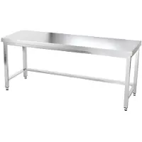 GOLDINOX Table de travail en inox 1800 x 600 mm avec renfort PREMIUM -