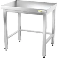 GOLDINOX Table de travail en inox 500 x 500 mm avec renfort PREMIUM -