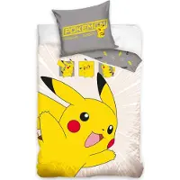Carbotex Linge de lit pour bébé Pokémon Pikachu en action