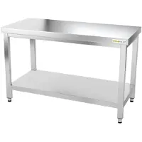 GOLDINOX Table de travail en inox 1400 x 500 mm PREMIUM -