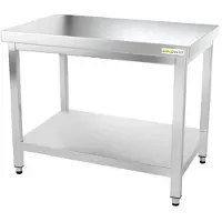 GOLDINOX Table de travail en inox 1000 x 600 mm PREMIUM -