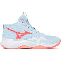 Mizuno Chaussures de sport d'intérieur Wave Momentum Pro Mid pour femmes, couleur bleue, taille 39 (EU). Femme, couleur bleue, taille 39 (EU)
