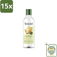 Timotei 15 flacons de shampooing 2-en-1 , enrichi à l'huile d'amande, pour tous types de cheveux, 300 ml - Pack économique - 15 pièces
