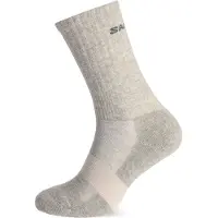 Salomon - Pack de 2 paires de chaussettes multi activités - Socks Evasion Crew 2-Pack Light Grey Heather Medium en Coton - Taille S - Gris