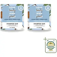 Love Beauty & Planet 2 x Shampoo solide - Eau de coco et fleur de mimosa - 90 g - Lot de 2