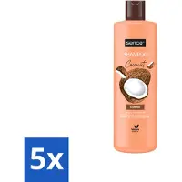Sence 5 flacons de shampooing à l'huile de coco - Shampooing nourrissant pour cheveux secs et abîmés - 400 ml - Pack avantage - 5 pièces