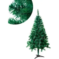 LZQ Arbre de Noël artificiel 120CM Sapin Vert Aiguilles PVC avec support Décoration Arbre de Noël pour maison, bureau, magasins & hôtels