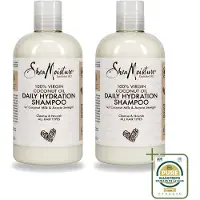 Shea Moisture 2 x Shampoo hydratant quotidien à l'huile de coco vierge , 384 ml - Lot de 2