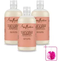 Shea Moisture 3 x Shampooing Hydratant et Brillant à l'Huile de Coco et au Hibiscus de , 384 ml - Coffret de 3 pièces
